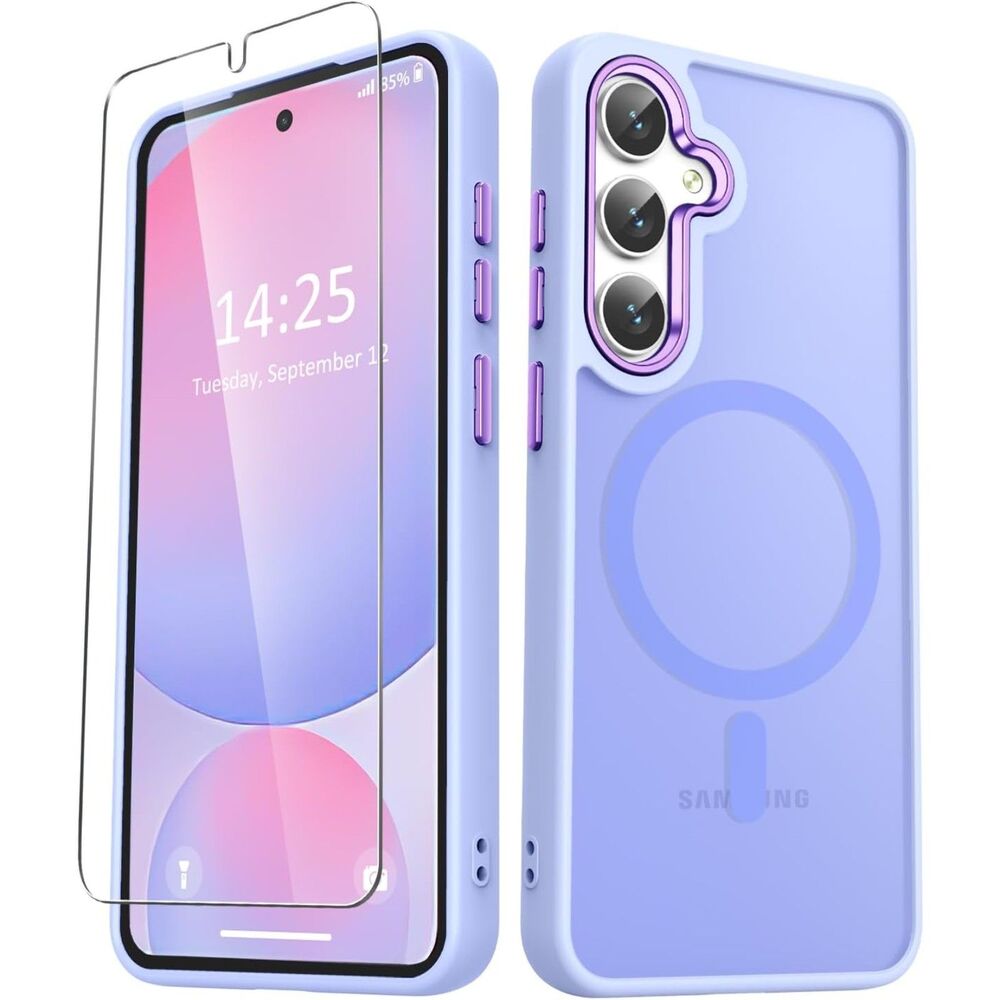 Galaxy S25 Case, Matte Magnetic Phone Case with 1 Screen Protector, 20H-181PH005